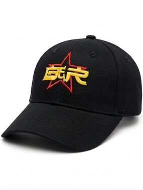 Vintage Guns N Roses GNR Chinese Democracy Tour Black Buckle Back Hat Star Cap